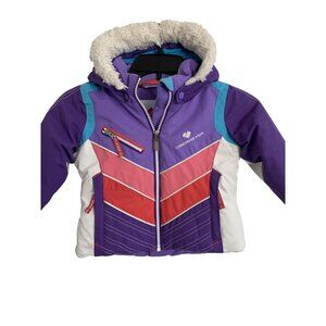 Obermyer Kids Hooded Ski Snowboard Jacket Size 2